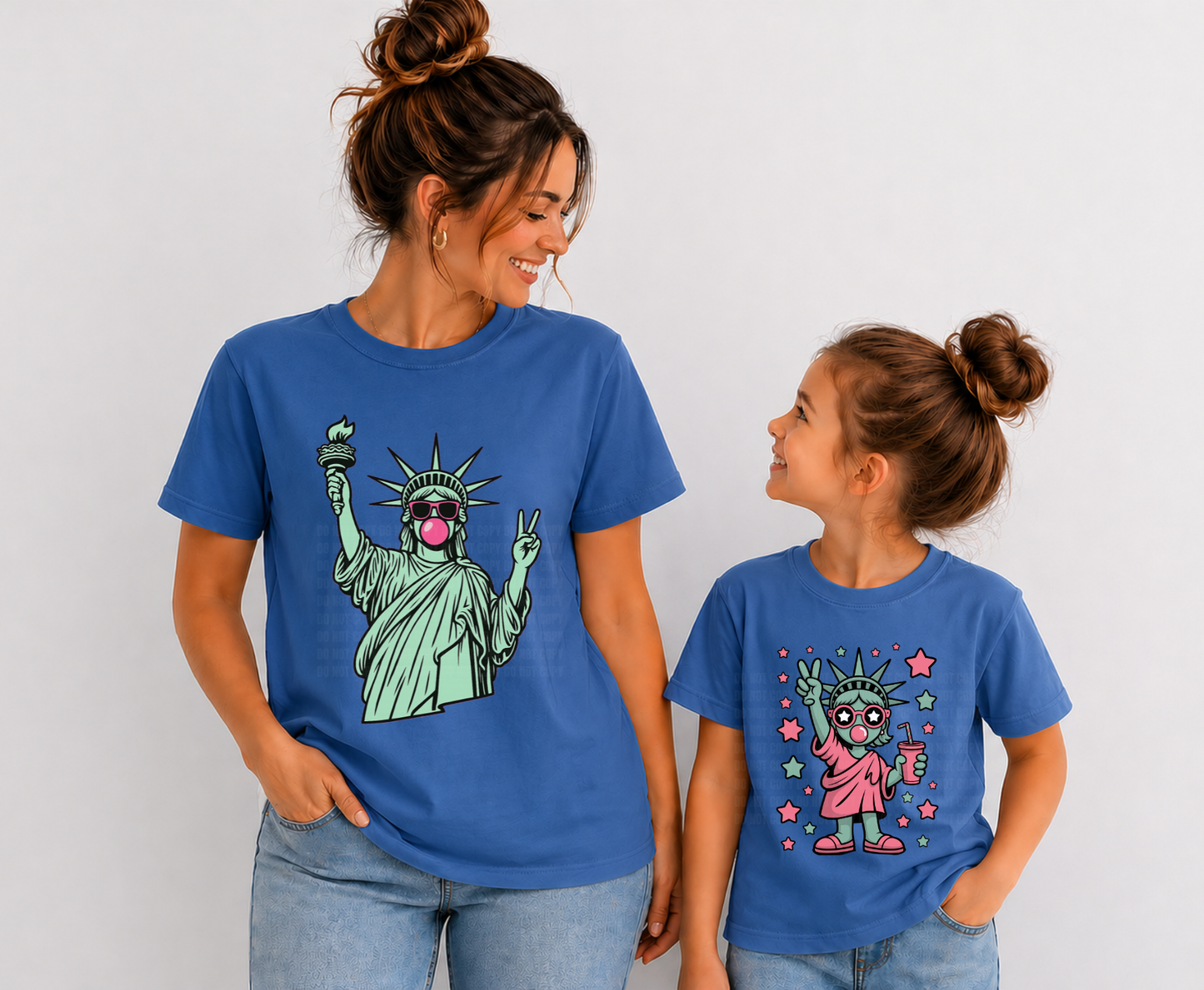 4th of July Statue of Liberty patriotic DTF transfer, ready to press heat transfer for USA shirts