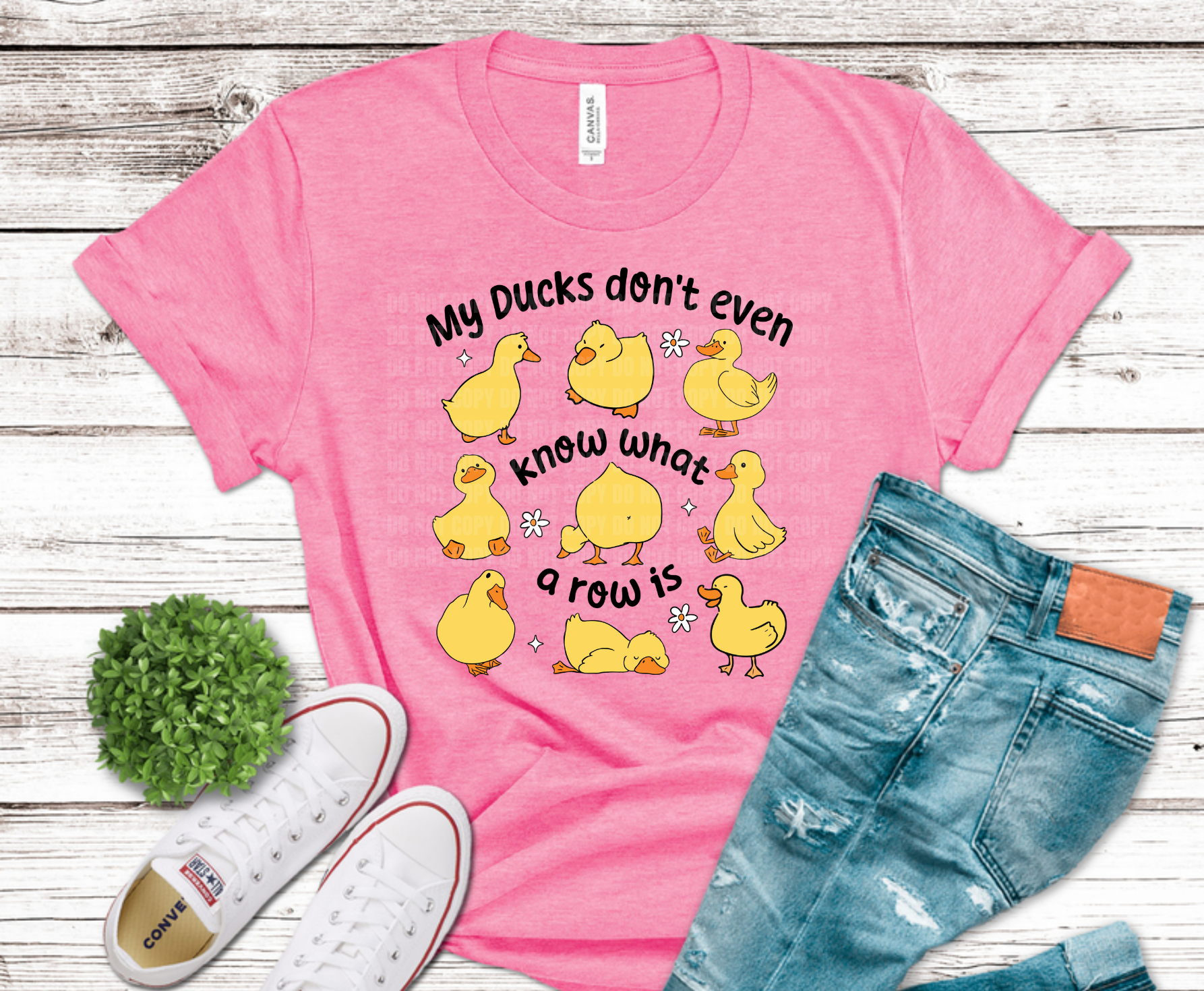 My Ducks Don't Even Know What A Row Is ducklings DTF transfer, ready to press heat transfer for funny shirts