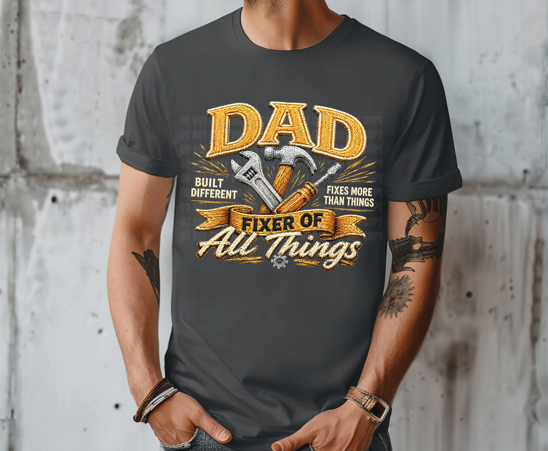 Dad Fixer Of All Things DTF transfer, ready to press heat transfer for dad shirts