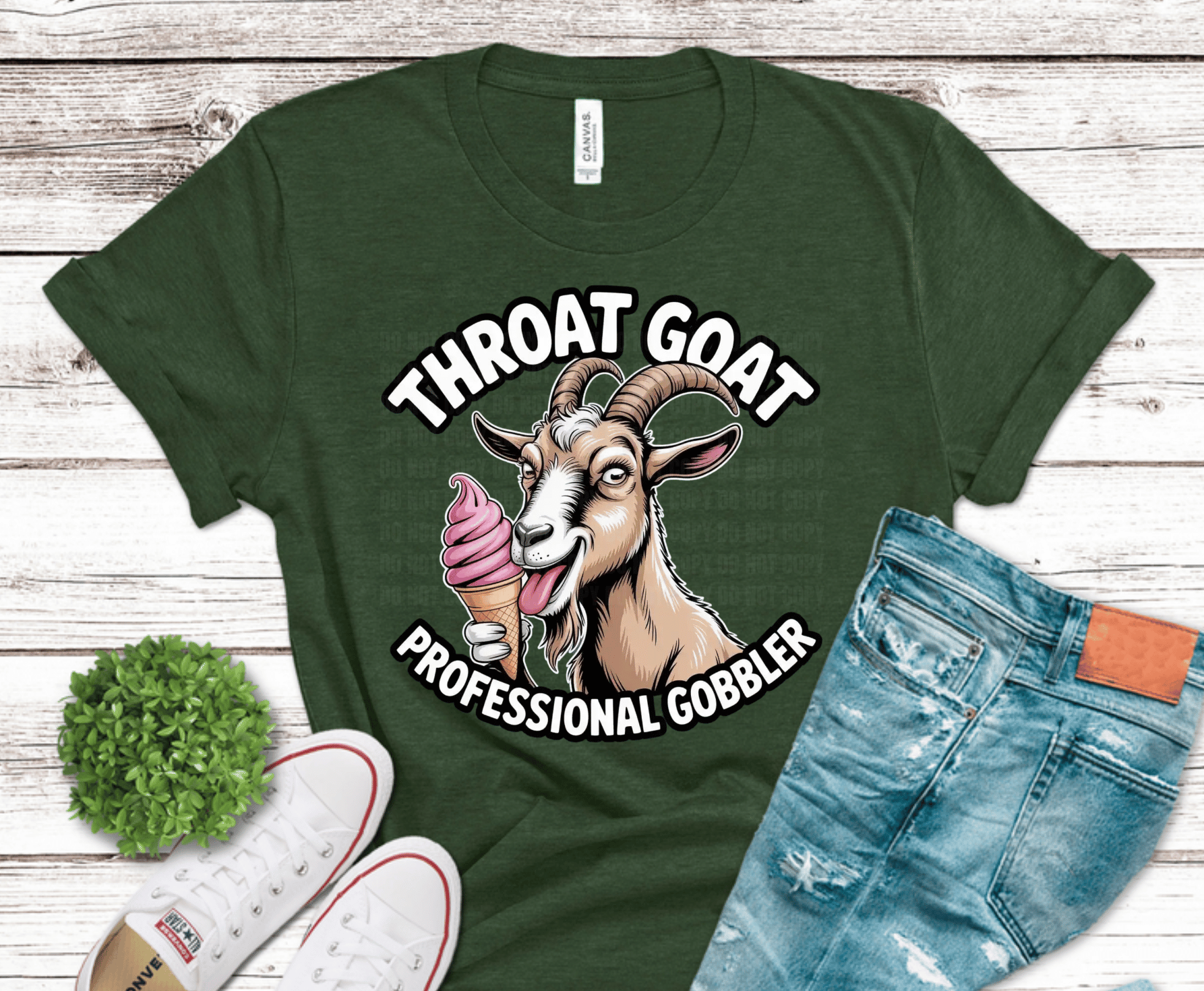 Throat Goat Professional Gobbler DTF transfer, ready to press heat transfer for funny shirts