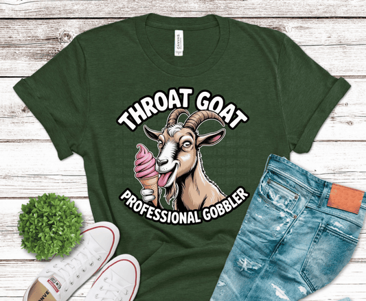 Throat Goat Professional Gobbler DTF transfer, ready to press heat transfer for funny shirts