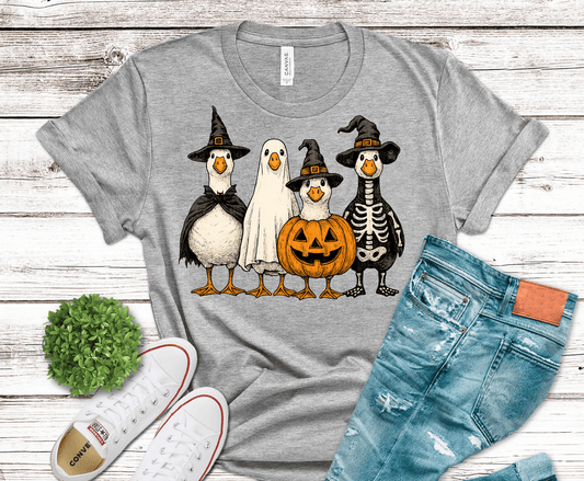 Boo Ghost Goose DTF transfer, ready to press heat transfer for Halloween shirts