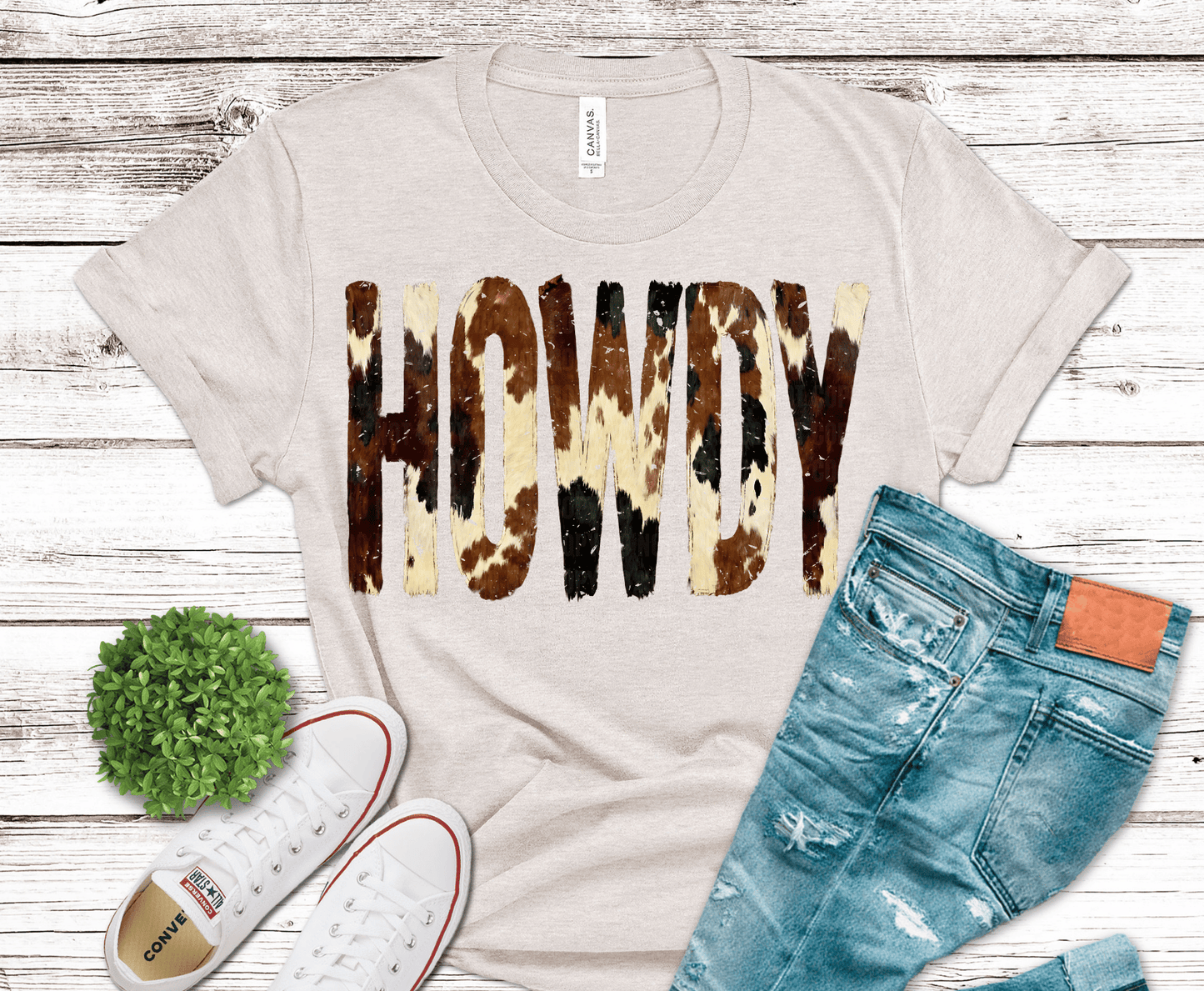Howdy Leopard DTF transfer, ready to press heat transfer for western shirts