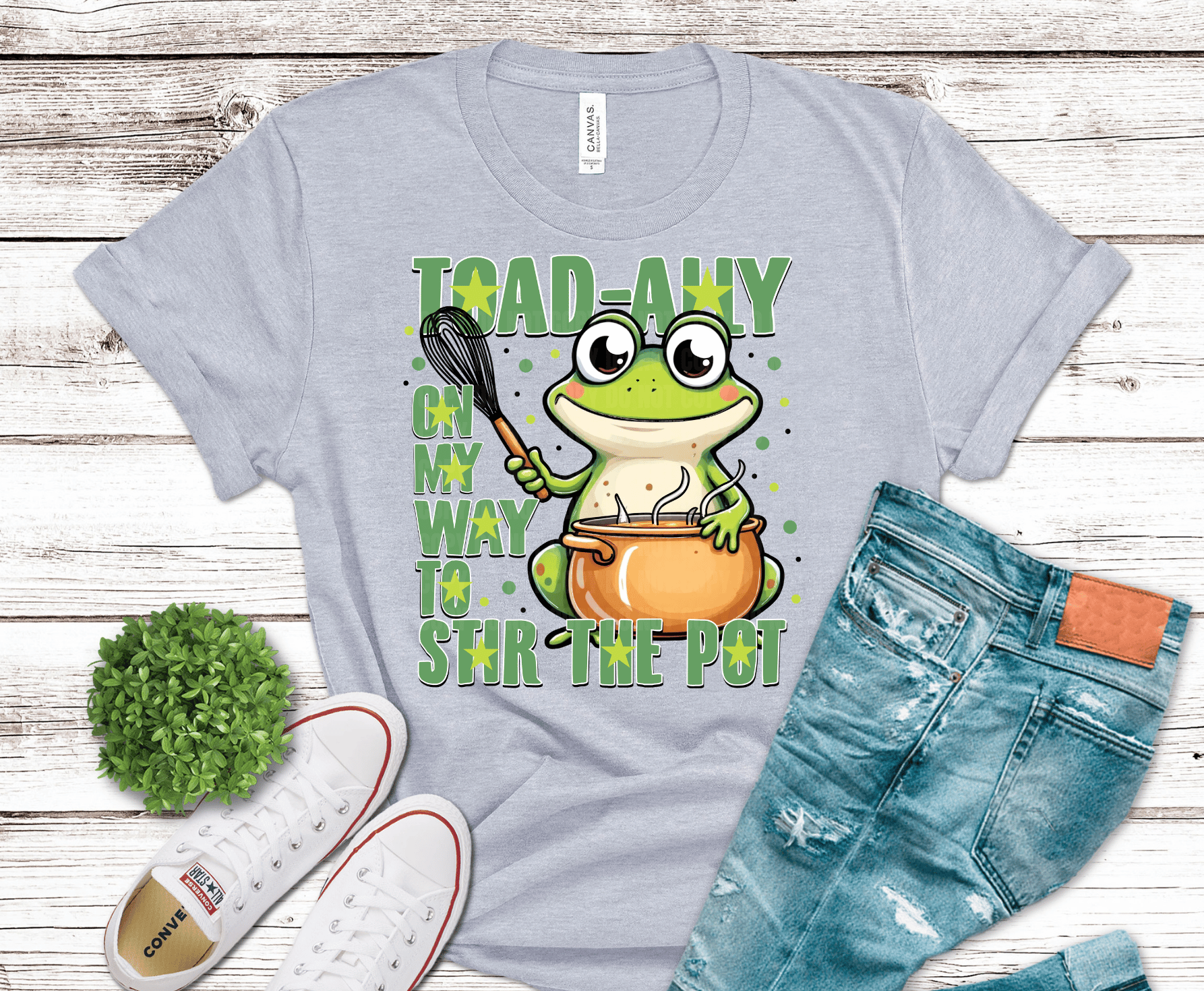 Toad-ally Pot Frog DTF transfer, ready to press heat transfer for funny shirts