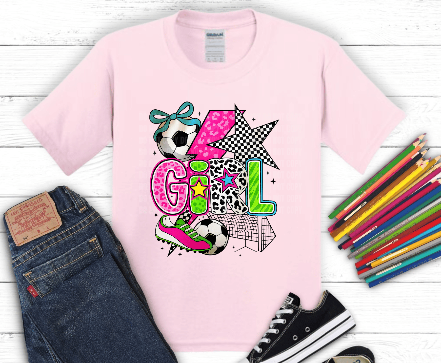Preppy Girl Mama Soccer DTF transfer, ready to press heat transfer for soccer shirts