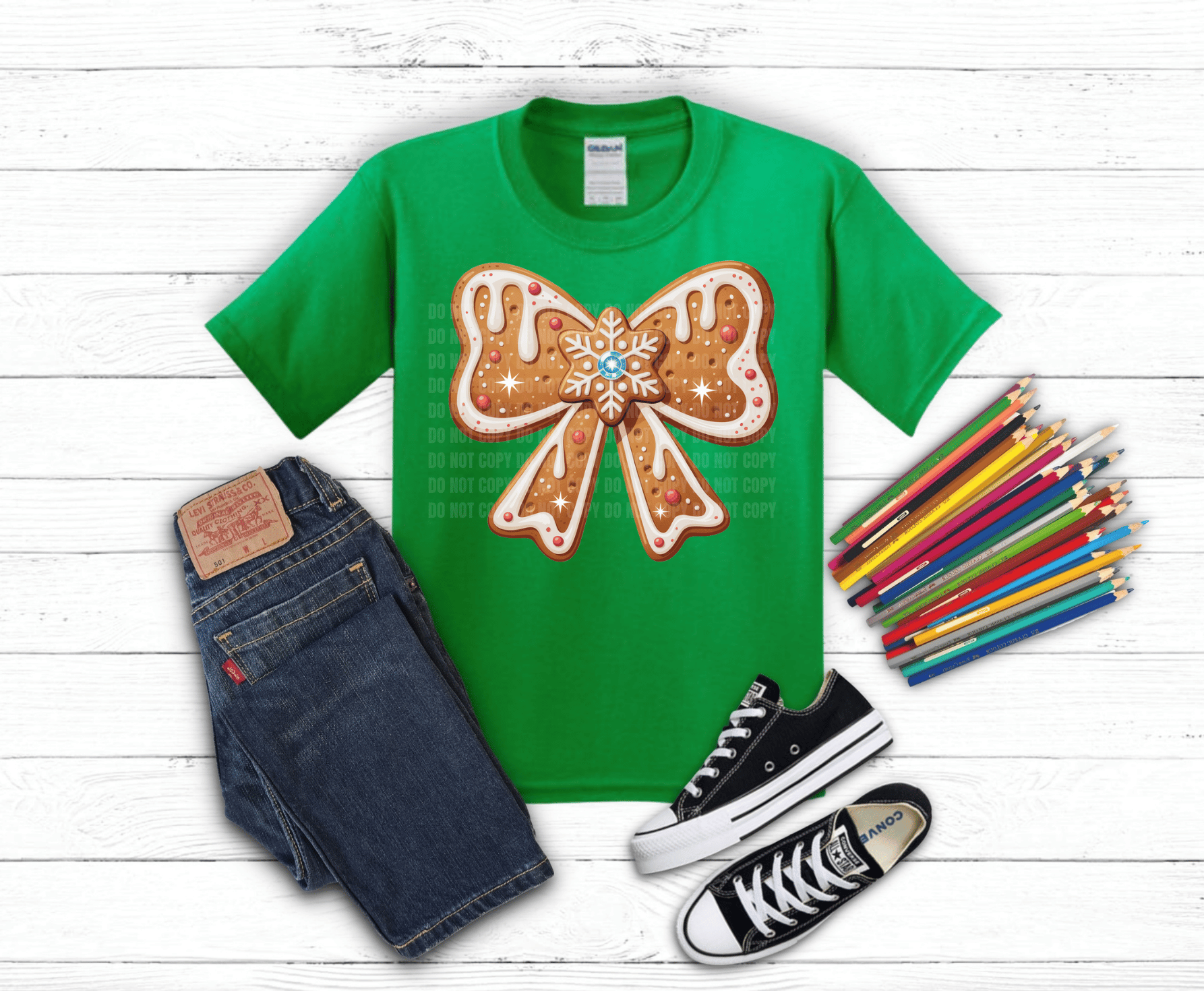 Christmas Bow DTF transfer, ready to press heat transfer for holiday shirts