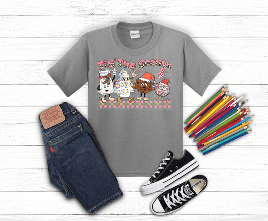 T-Rex Skeleton Christmas DTF transfer, ready to press heat transfer for holiday shirts