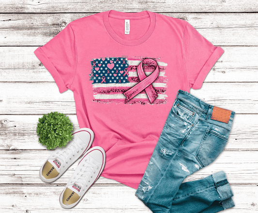Breast Cancer Flag | DTF - Griffin Expressions