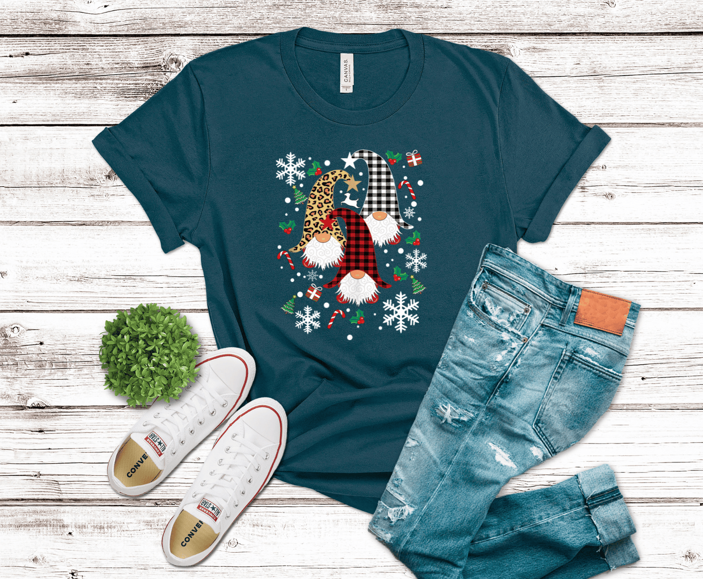 Plaid Christmas Gnomes | DTF