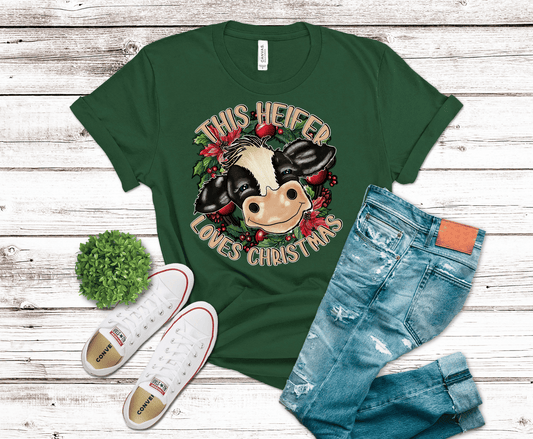 This Heifer Loves Christmas | DTF