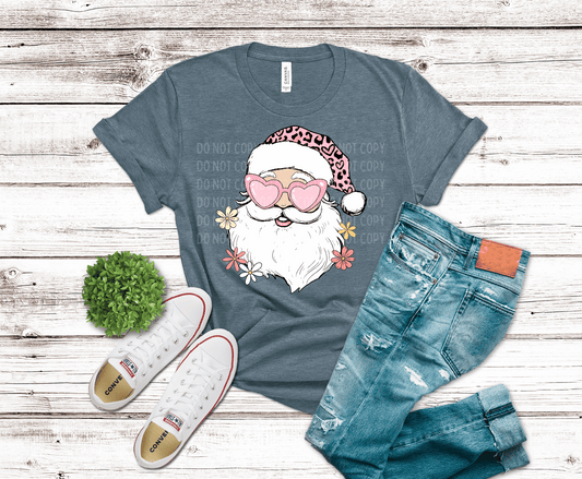 Pink Santa Cheetah | DTF - Griffin Expressions