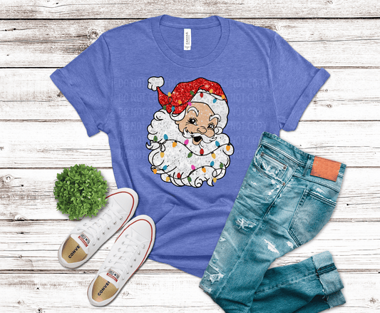 Retro Santa With Lights | DTF - Griffin Expressions