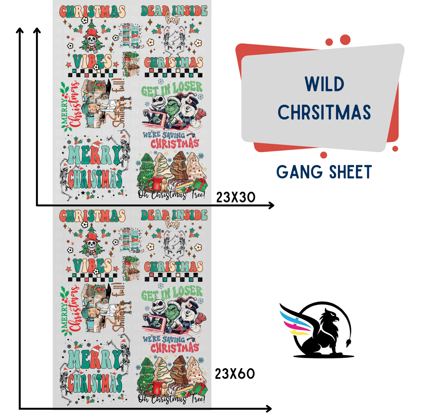 Premade Gang Sheet | Wild Christmas