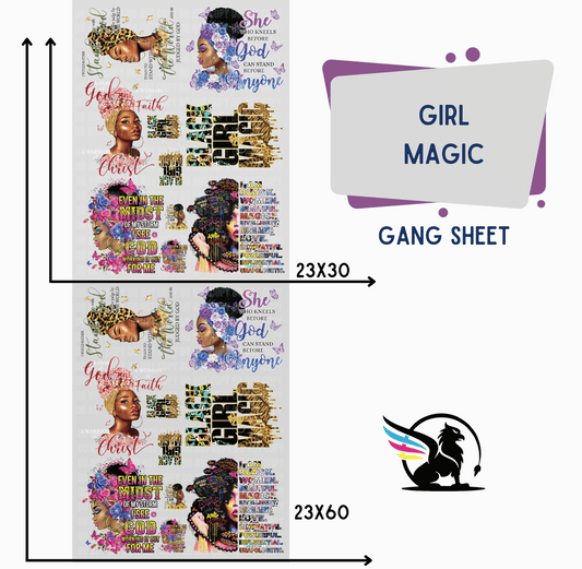 Premade Gang Sheet | Girl Magic