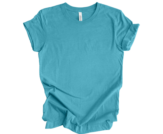 BELLA+CANVAS ® Unisex Heather CVC Short Sleeve Tee | Heather Aqua