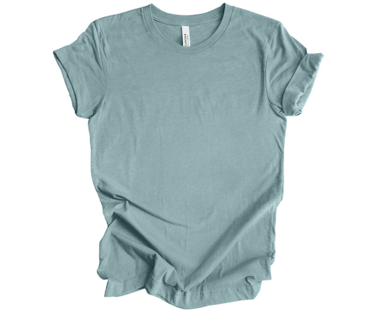 BELLA+CANVAS ® Unisex Heather CVC Short Sleeve Tee | Heather Blue Lagoon