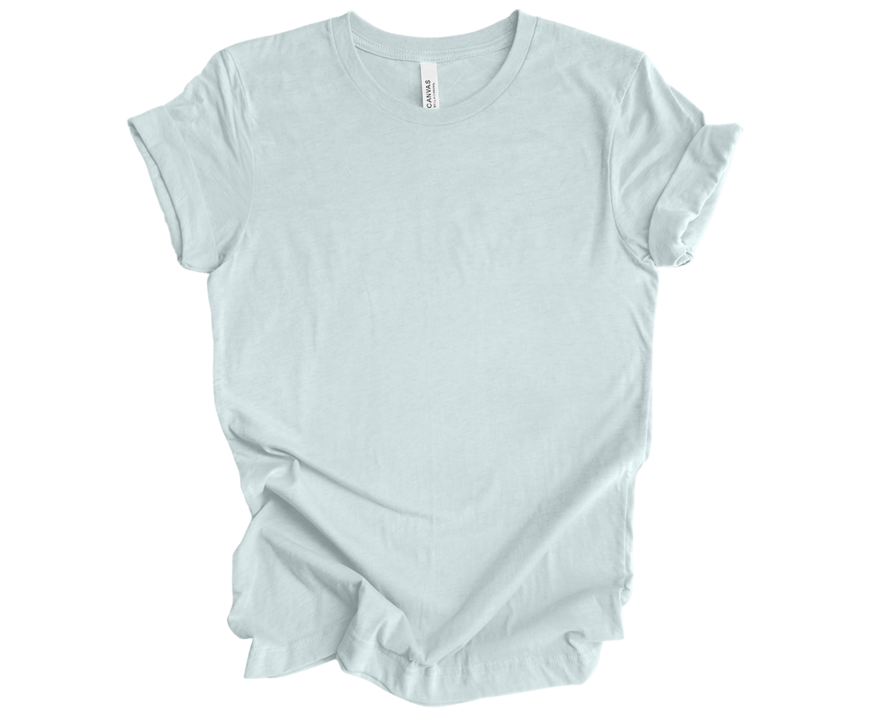 BELLA+CANVAS ® Unisex Heather CVC Short Sleeve Tee | Heather Ice Blue ...