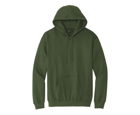 Gildan® Softstyle® Pullover Hooded Sweatshirt | Military Green