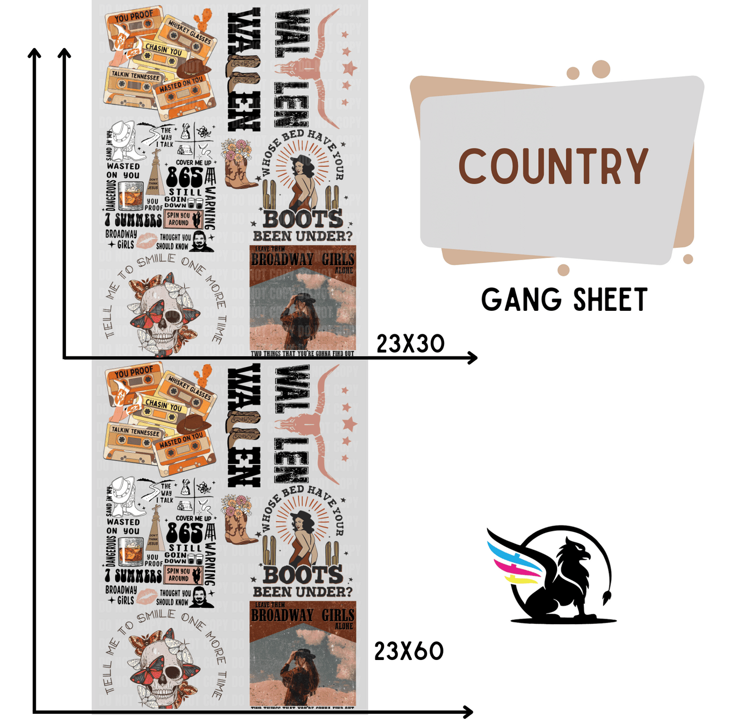 Premade Gang Sheet | Country