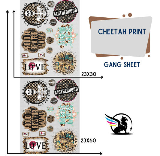 Premade Gang Sheet | Cheetah Print