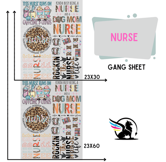 Premade Gang Sheet | Nurse