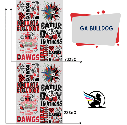 Premade Gang Sheet | GA Bulldogs