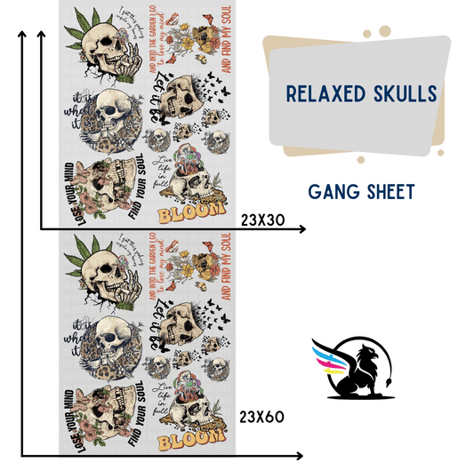 Premade Gang Sheet | Relaxed Skulls