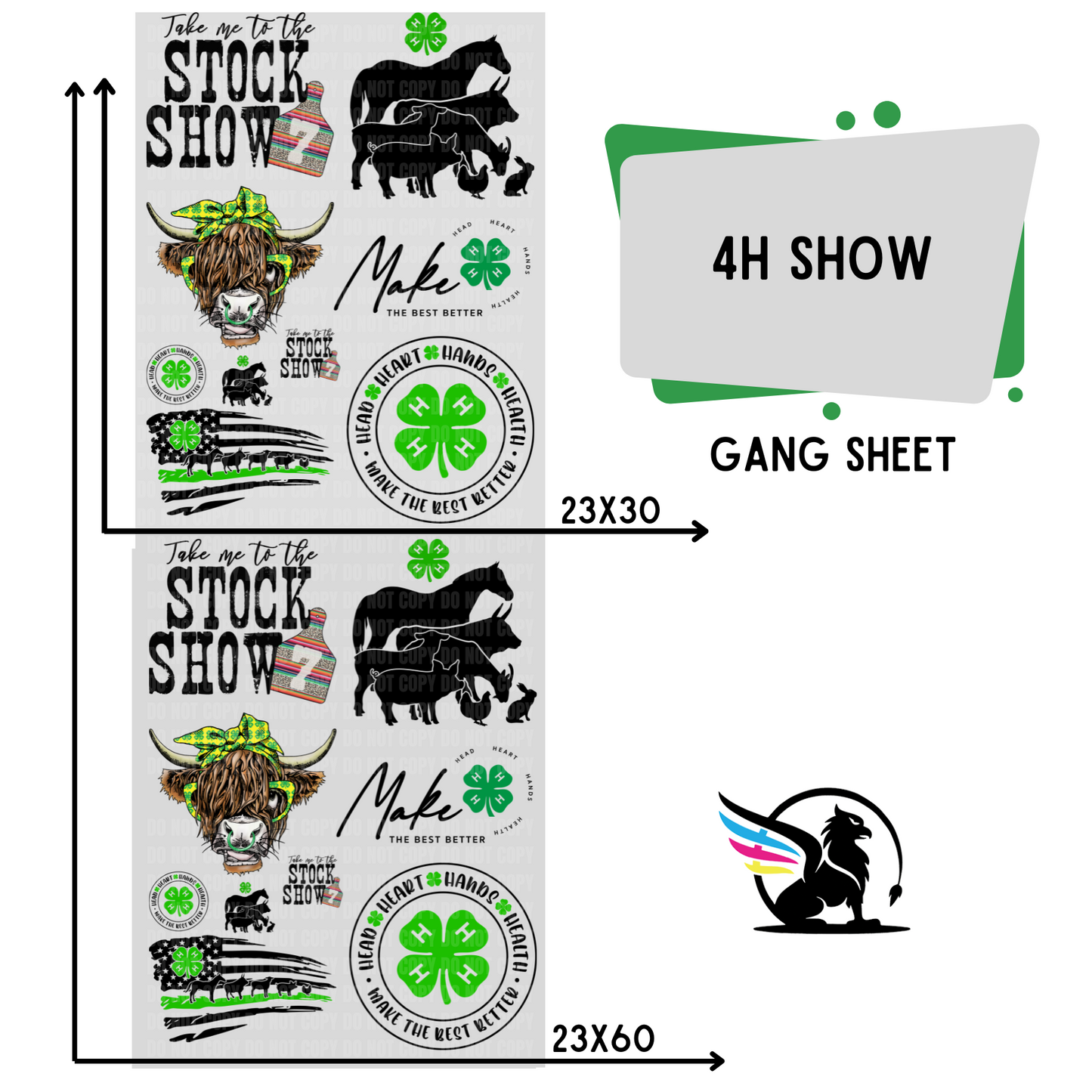 Premade DTF Transfer Gang Sheet For Graphic Tees | 4H Show