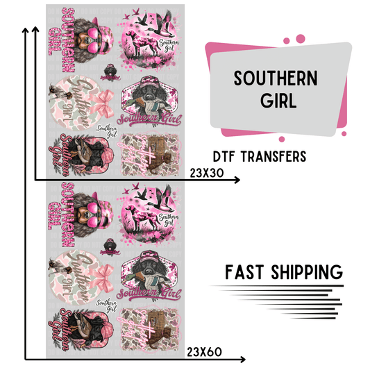 Southern Girl | Premade DTF Transfer Gang Sheet For Graphic Tees