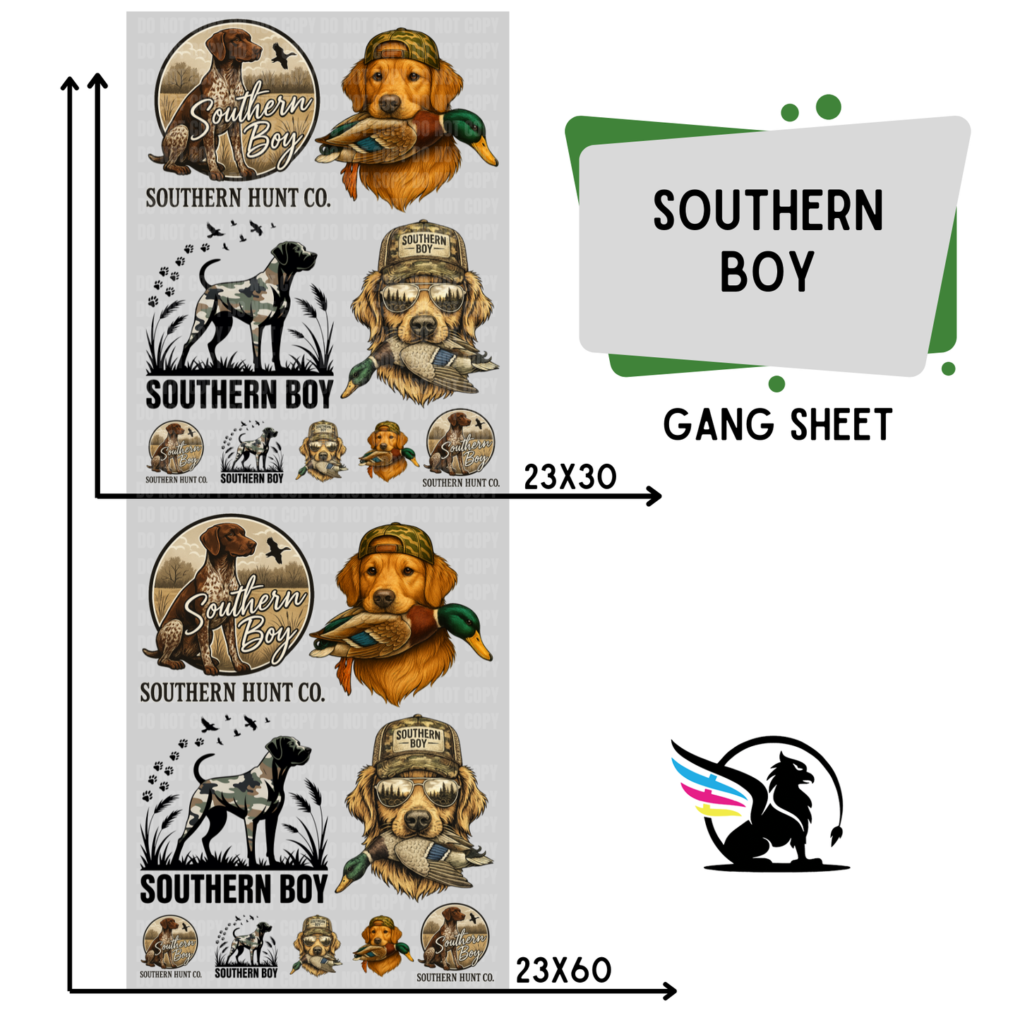 Southern Boy | Premade DTF Transfer Gang Sheet For Graphic Tees