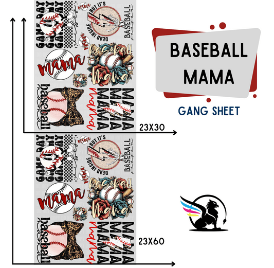 Premade Gang Sheet | Baseball Mama