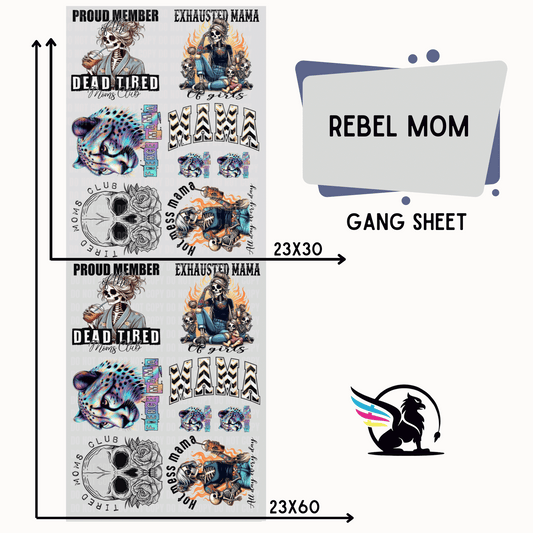 Premade DTF Transfer Gang Sheet For Graphic Tees | Rebel Mom