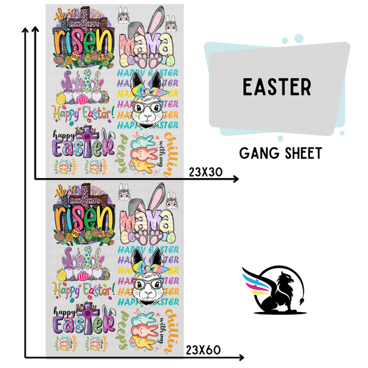 Premade DTF Transfer Gang Sheet For Graphic Tees| Easter