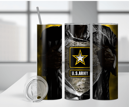 Go Army | Sublimation Tumbler Transfer