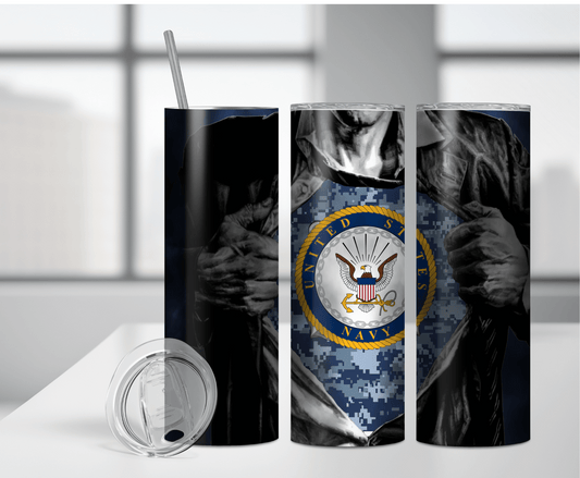 Go Navy | Sublimation Tumbler Transfer