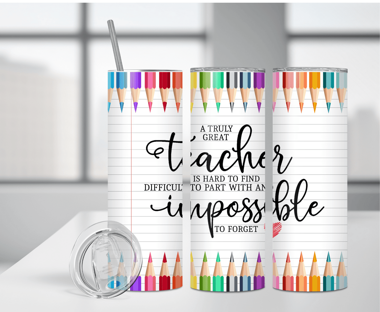 Truly Great Teacher | Sublimation Tumbler Transfer