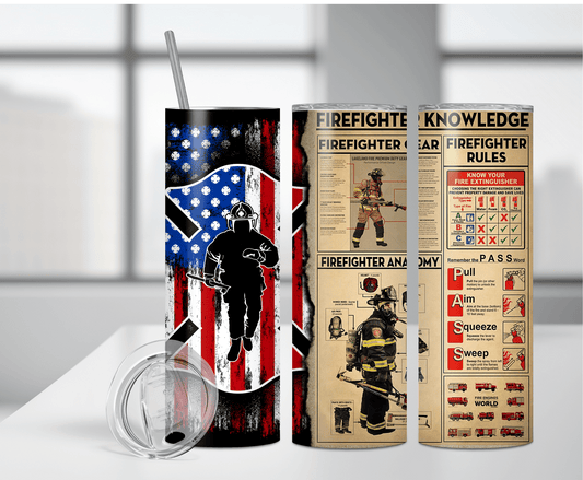 Fire Fighter Knowledge | Sublimation Tumbler Transfer - Griffin Expressions