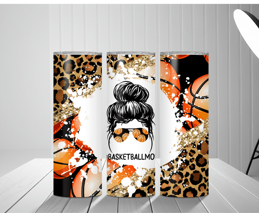 Messy Bun Basketball Mom | Sublimation Tumbler Transfer