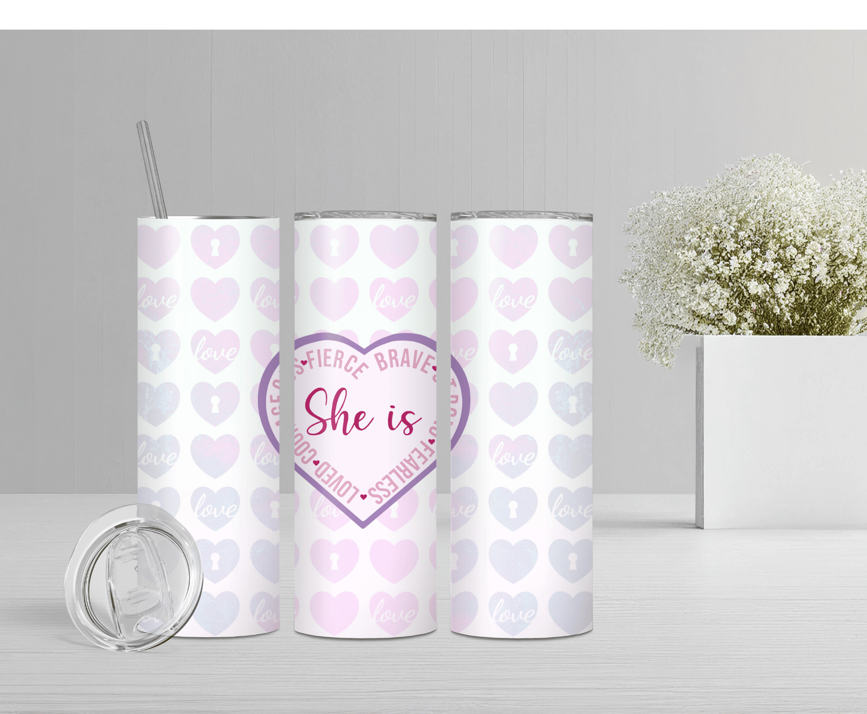 She Is | Sublimation Tumbler Transfer