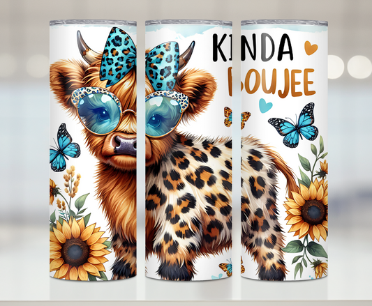 Kinda Boujee Highland  | Premium Sublimation Tumbler Transfers – Vibrant, Long-Lasting Designs