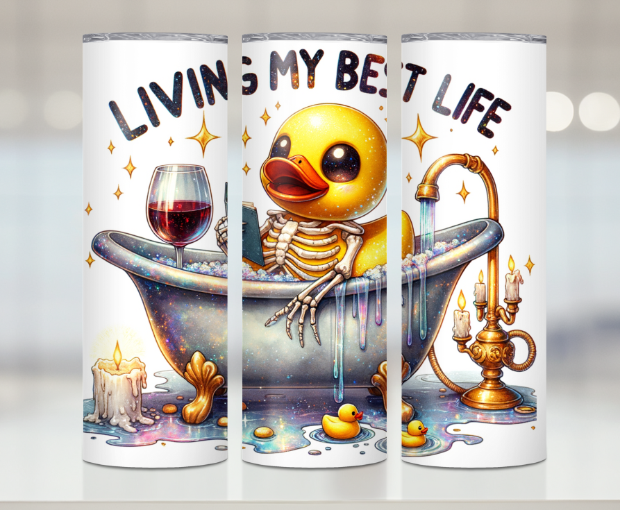 Living My Best Life | Premium Sublimation Tumbler Transfers – Vibrant, Long-Lasting Designs
