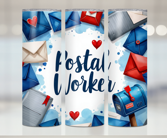 Postal Worker | Premium Sublimation Tumbler Transfers – Vibrant, Long-Lasting Designs