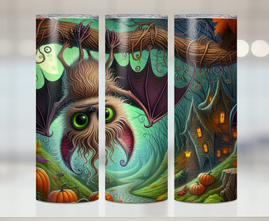 Bat Hanging Pumpkin | Premium Sublimation Tumbler Transfers – Vibrant, Long-Lasting Designs