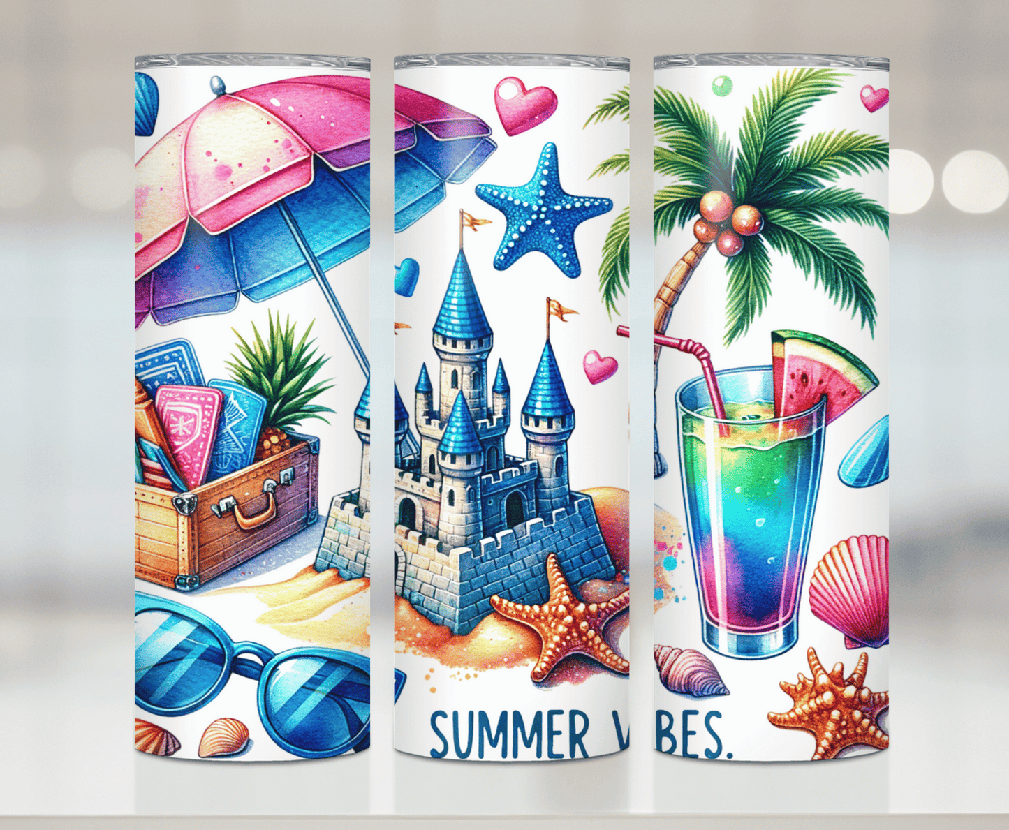 Summer Vibes | Premium Sublimation Tumbler Transfers – Vibrant, Long-Lasting Designs