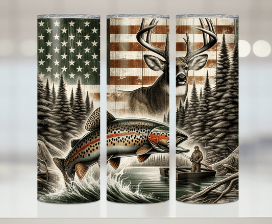 Fishing Hunting Men Premium Sublimation Tumbler Transfers – Vibrant, Long-Lasting Designs