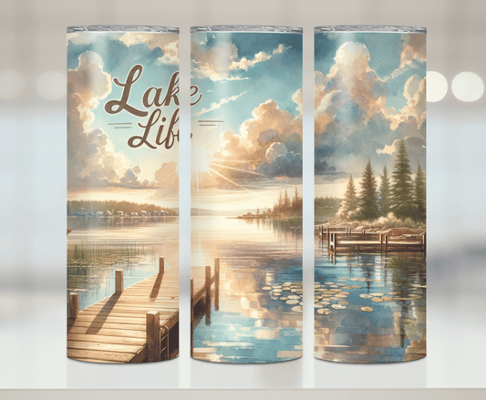 Lake Life | Premium Sublimation Tumbler Transfers – Vibrant, Long-Lasting Designs