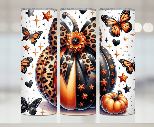 Leopard Print Pumpkin  | Premium Sublimation Tumbler Transfers – Vibrant, Long-Lasting Designs