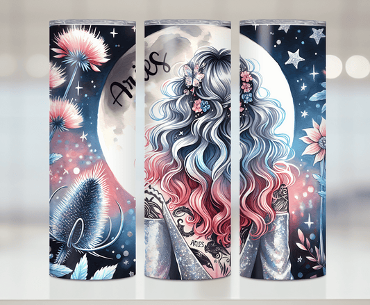 Aries Zodiac | Premium Sublimation Tumbler Transfers – Vibrant, Long-Lasting Designs