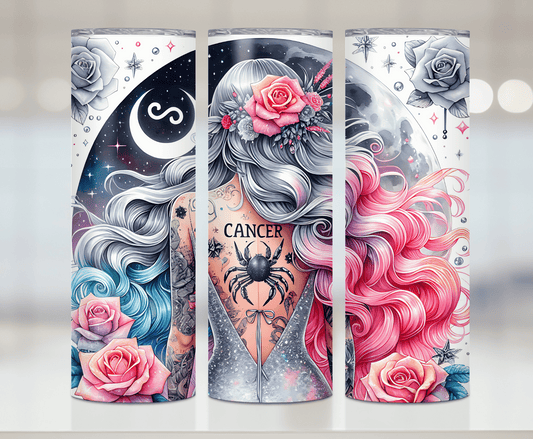 Cancer Zodiac | Premium Sublimation Tumbler Transfers – Vibrant, Long-Lasting Designs