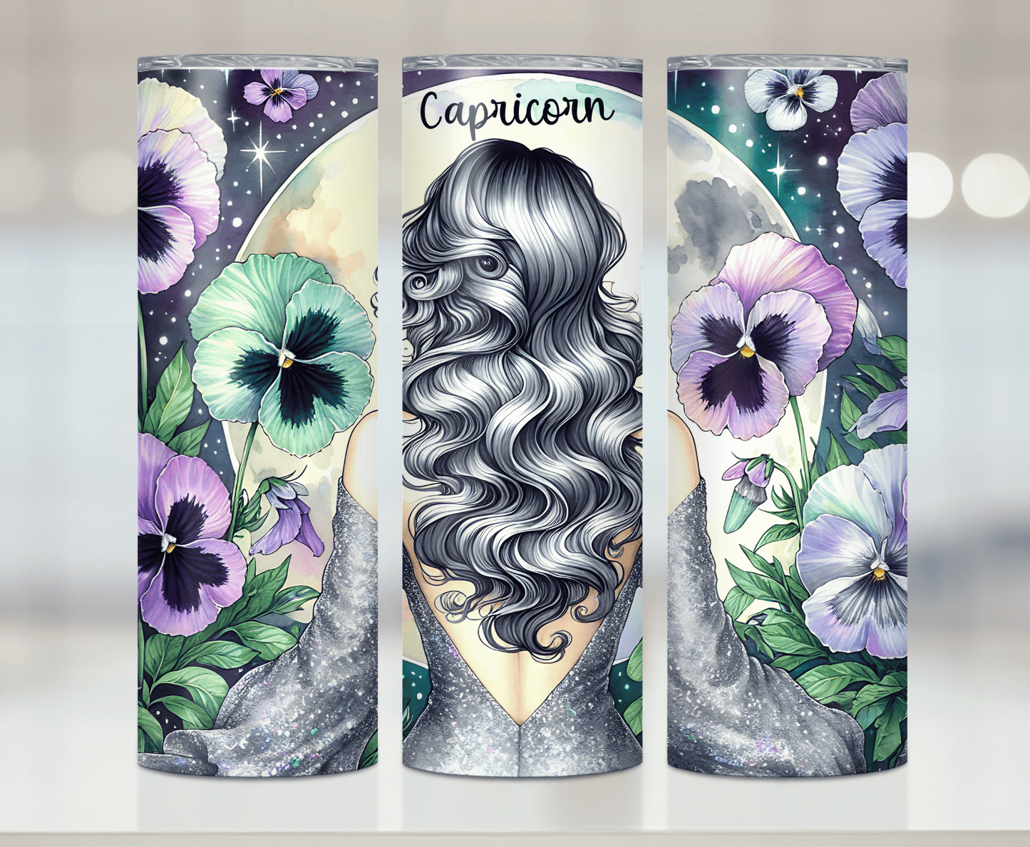 Capricorn Zodiac | Premium Sublimation Tumbler Transfers – Vibrant, Long-Lasting Designs